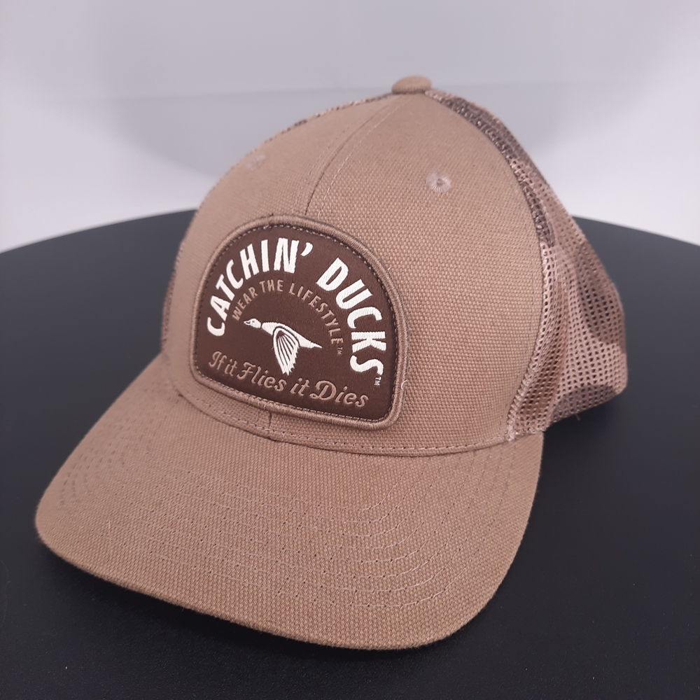 Catchin Ducks Hunting Hat Cap Camo Mesh Wear The Lifestyle If It Flies It Dies